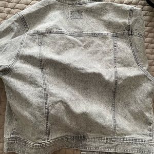 Gray wash jean jacket.